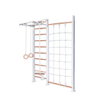Детский спортивный комплекс Perfetto Sport "Scala in legno con rete" bianco-naturale PS-125
