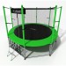 Батут i-Jump Classic 8FT 244 см с нижней сетью и лестницей зеленый 75_75