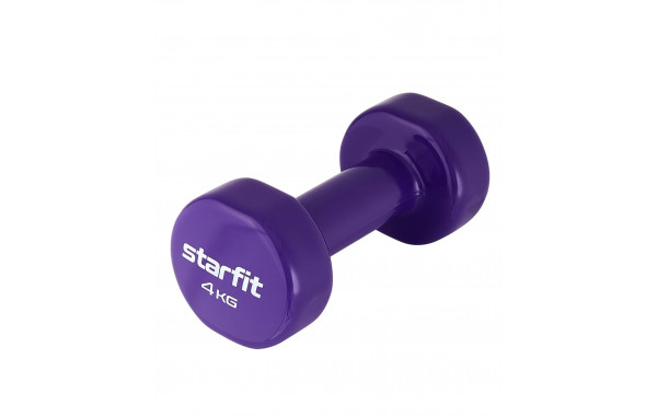 Гантель виниловая Star Fit DB-101 4 кг, фиолетовый. 600_380