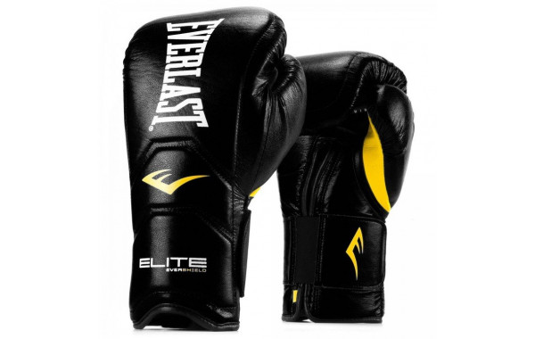 Перчатки тренировочные Everlast Elite Pro 16 oz черный P00000680 16 BK 600_380