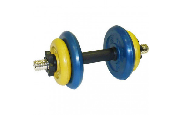 Гантель разборная 10 кг MB Barbell Диски обрезиненные, цветные 600_380