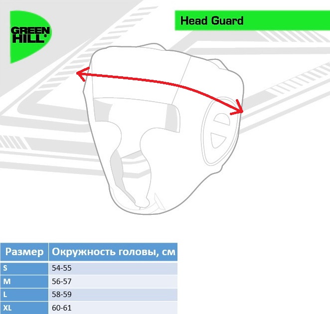 Боксерский шлем Green Hill Fort HGF-9410, черный 662_630