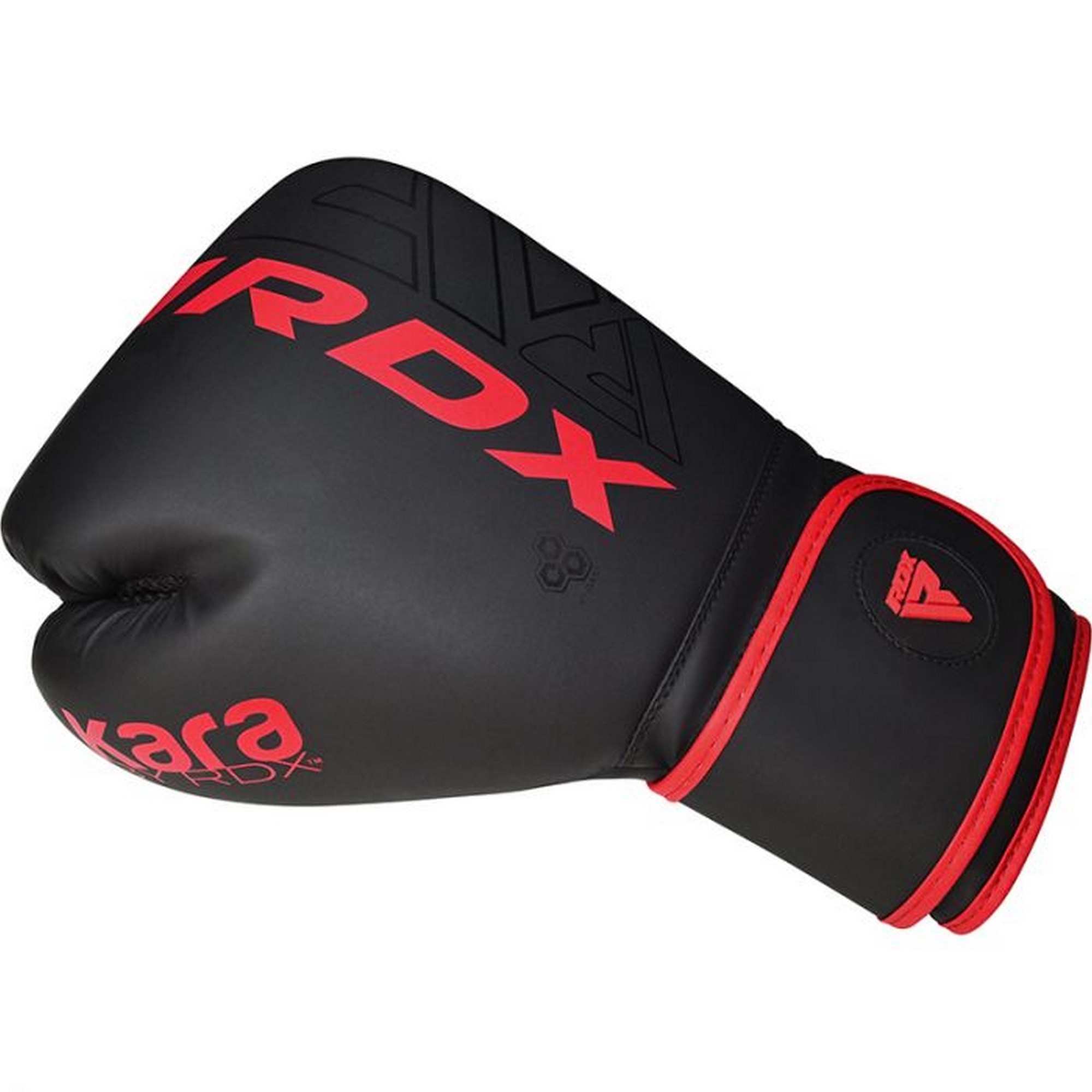 Перчатки тренировочные RDX BGR-F6MR-14OZ черный\красный матовый 2000_2000