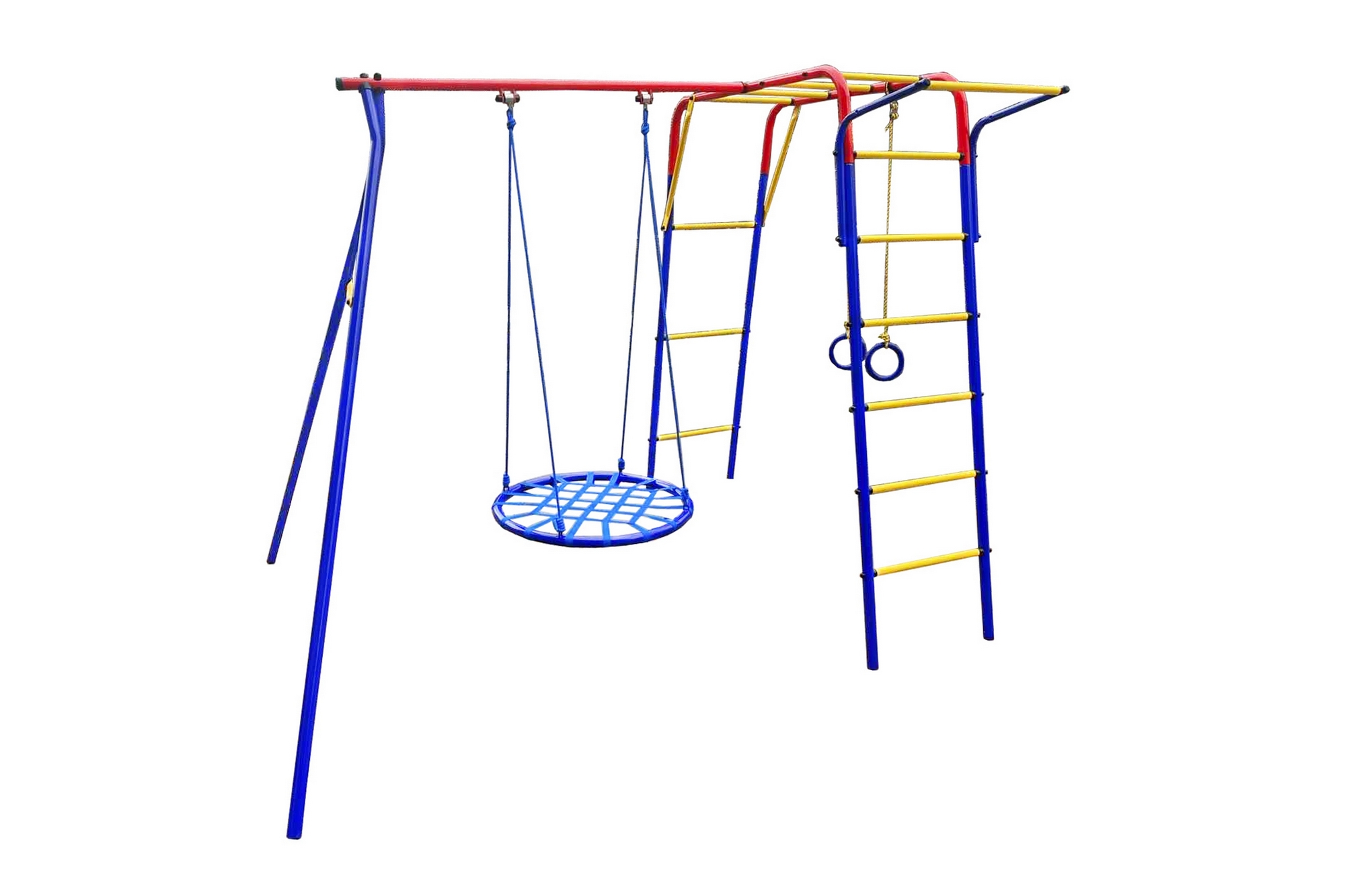 Детский спортивный комплекс Пионер дачный Юла + качели гнездо 80см (металл) 2000_1333