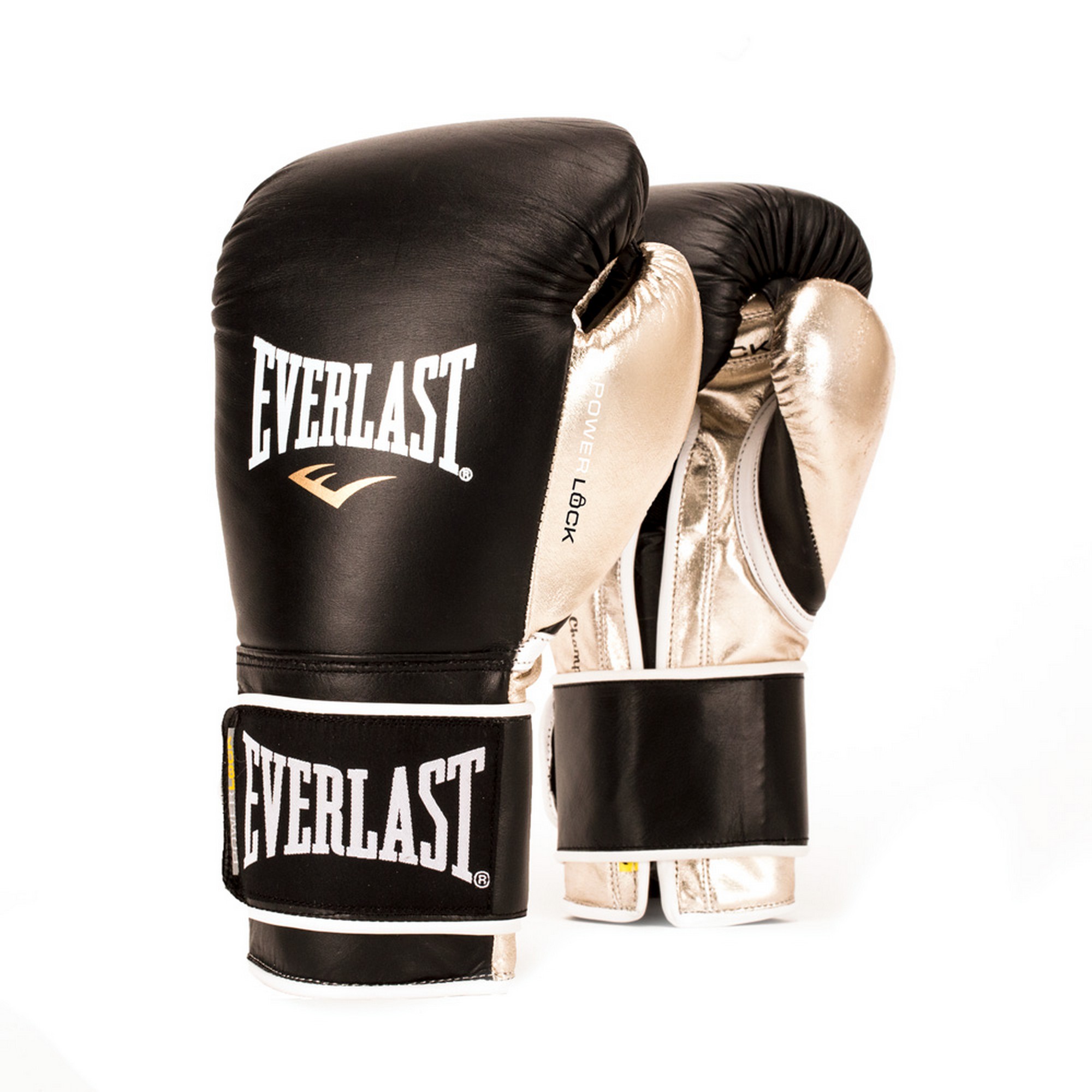 Перчатки тренировочные Everlast Powerlock 16oz P00000614 черный\золотой 2000_2000