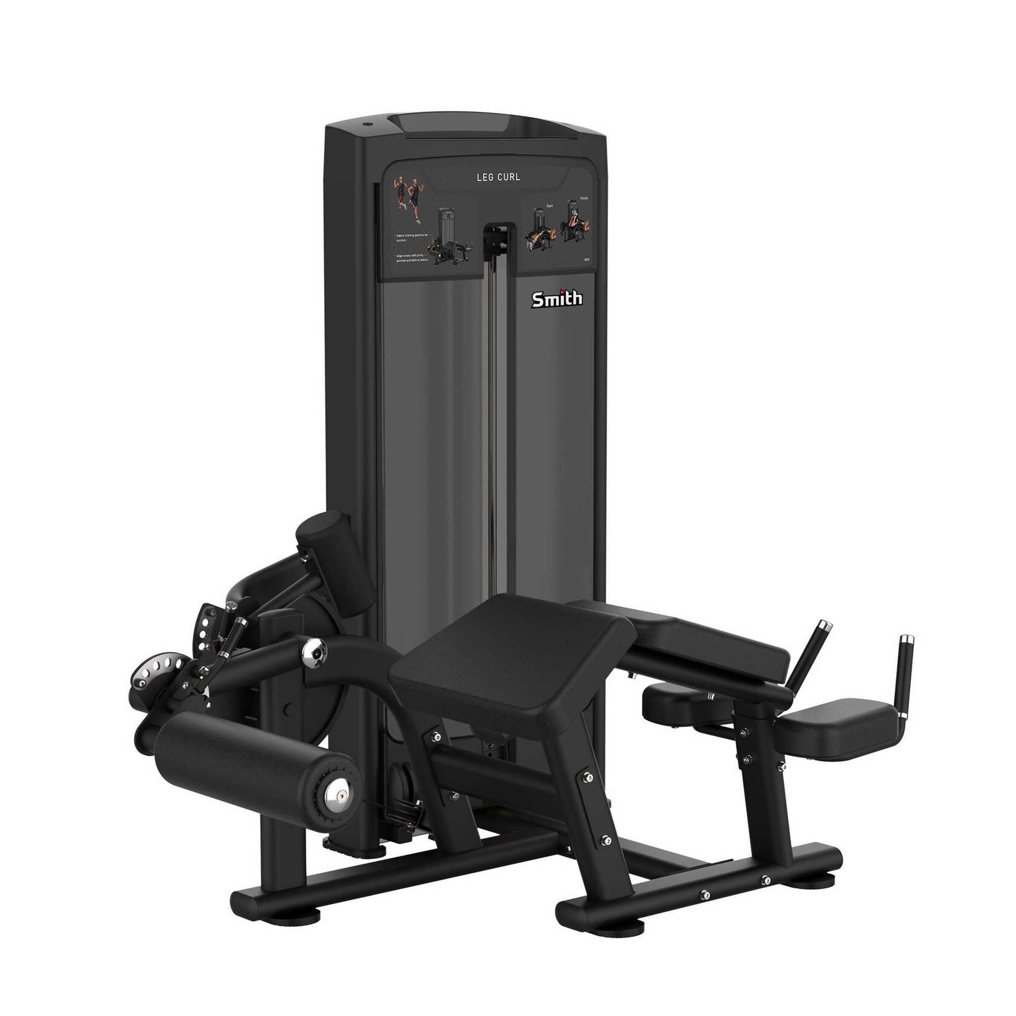 Сгибание ног лежа, стек 105кг Smith Fitness RE8015 2000_2000