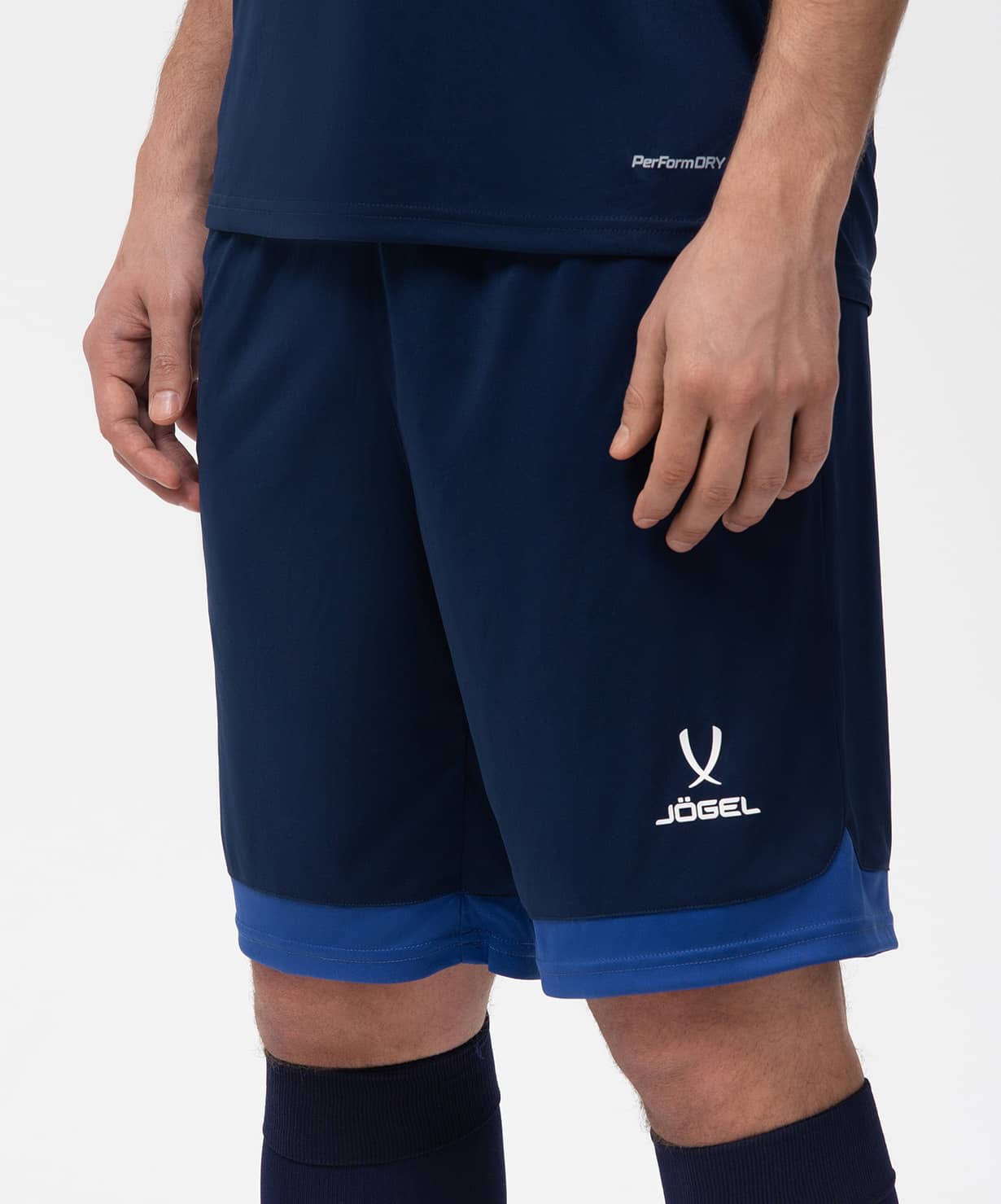 Шорты игровые Jogel DIVISION PerFormDRY Union Shorts, темно-синий/синий/белый 1230_1479