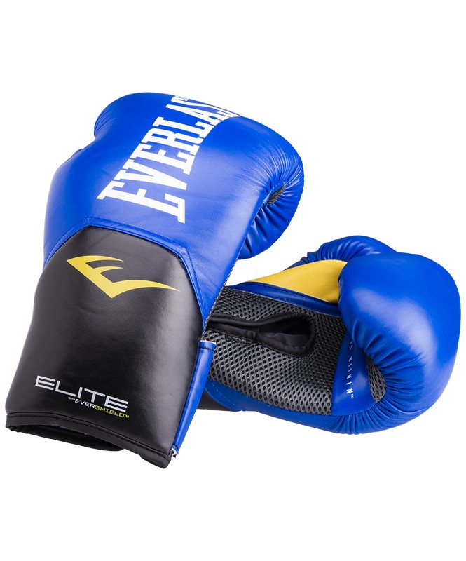 Перчатки боксерские Everlast Elite ProStyle P00001206, 16oz, к/з, синий 665_800