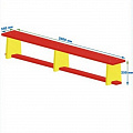 Скамейка для детского сада цветная 2000 мм Dinamika 120_120